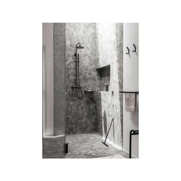 Suport dublu de perete pentru prosoape Zone Rim, lățime 44 cm, negru-image-1