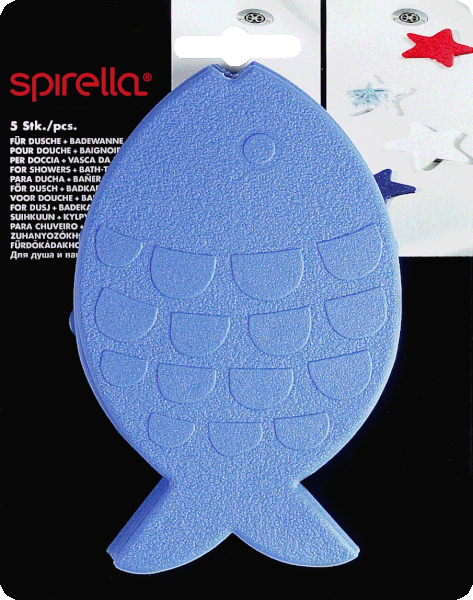 Covorașe antiderapante pentru copii pentru cadă 5 buc. 16x10,5 cm Globefish – Spirella-image-2