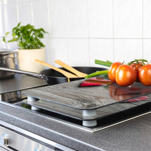 Set 2 protecții din sticlă pentru aragaz Wenko Heart, 52 x 30 cm-image-1