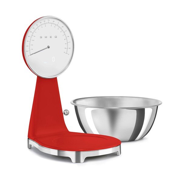Cântar de bucătărie roșu din plastic digital – SMEG-image-3