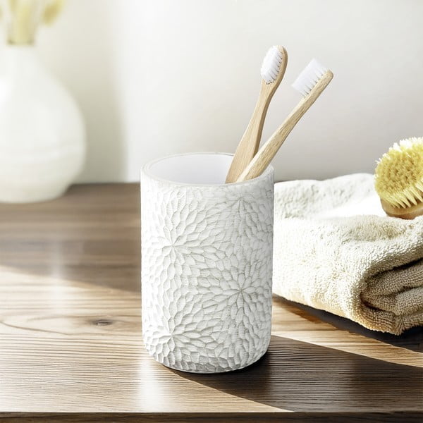 Suport pentru periuța de dinți alb-auriu din polirășină Montalfano – Wenko-image-1