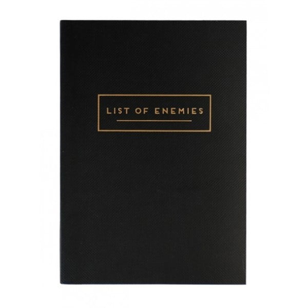 Blocnotes A6 Alice Scott by Portico Designs List of Enemies, 160 pag., negru