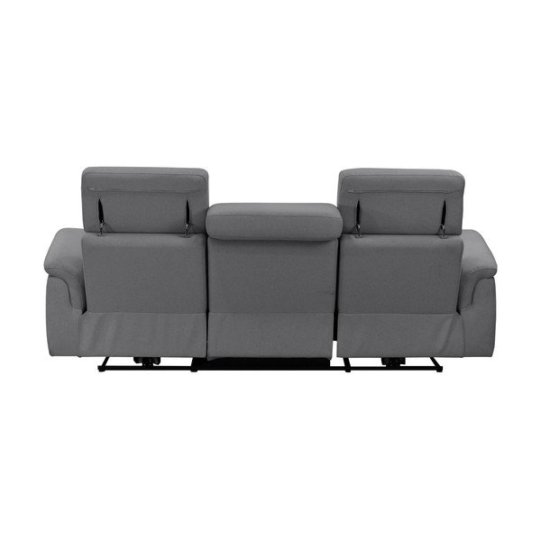 Canapea gri cu tapițerie din piele 211 cm Pareli – Støraa-image-4
