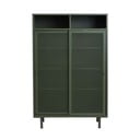 Dulap verde închis din metal cu ușă glisantă 90x140x40 cm Veep – Unique Furniture