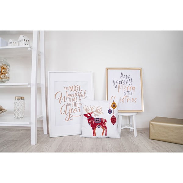 Pernă cu husă din bumbac Crăciun Butter Kings Folk, 45 x 45 cm-image-1