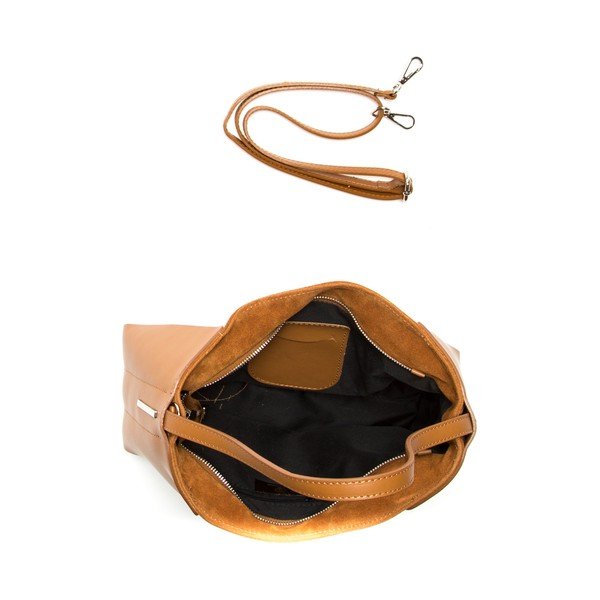 Poșetă din piele Isabella Rhea, cognac-image-4