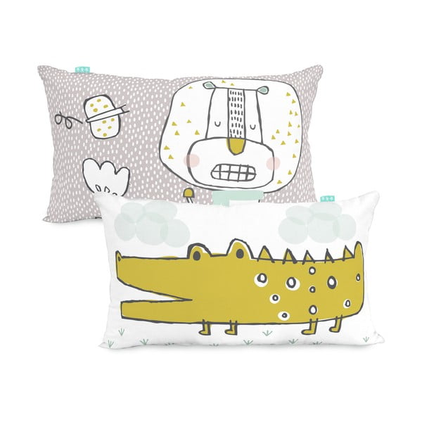 Față de pernă din bumbac cu 2 fețe Moshi Moshi Best Buddies, 50 x 30 cm-image-2