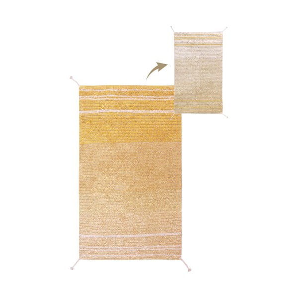 Covor galben ocru din bumbac 80x140 cm Twin Amber – Lorena Canals
