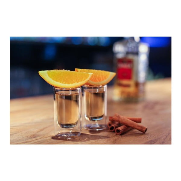 Set 2 pahare cu pereți dubli Vialli Design Amo Shot, 50 ml-image-3