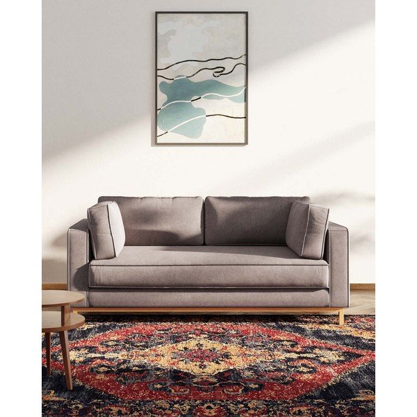 Canapea maro deschis cu tapițerie din catifea 192 cm Celerio – Ame Yens-image-1