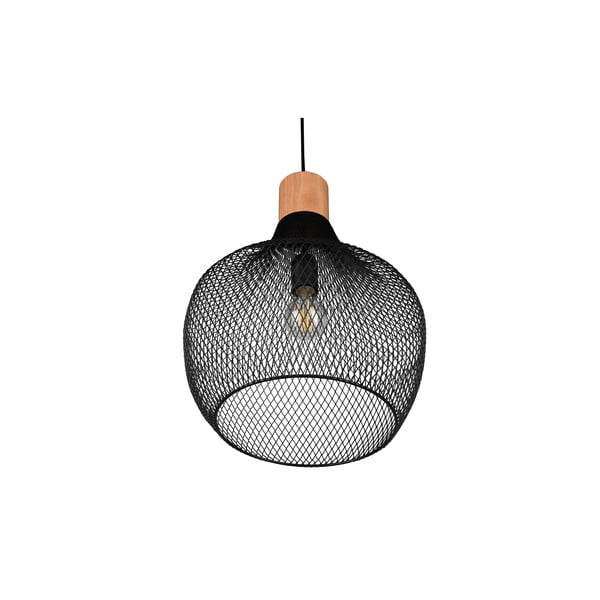Lustră neagră cu abajur din metal ø 33 cm Valeria – Reality-image-3