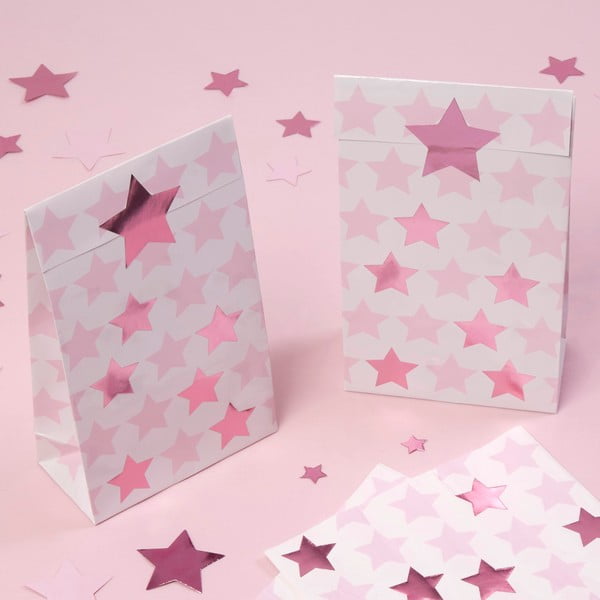 Set 5 plicuri din hârtie Neviti Little Star Pink