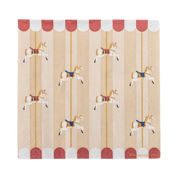 Șervețele 20 buc. din hârtie 33x33 cm Merry-go-round – Bloomingville-image-2