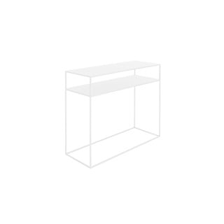 Masă tip consolă din metal cu raft CustomForm Tensio, 100 x 35 cm, alb