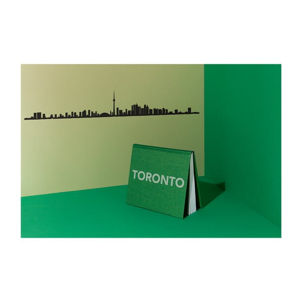 Decorațiune de perete cu silueta orașului The Line Toronto, negru