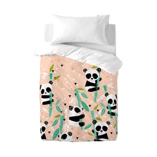 Lenjerie de pat din bumbac pentru copii Moshi Moshi Panda Garden, 100 x 120 cm