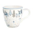 Cană din gresie ceramică Green Gate Kids. alb - albastru