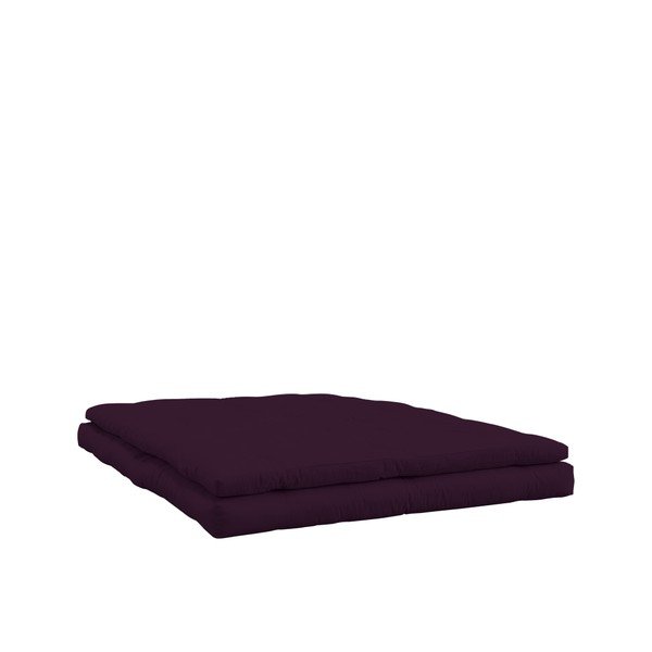 Canapea extensibilă cu detalii din piele Karup Buckle Up Purple Plum-image-2