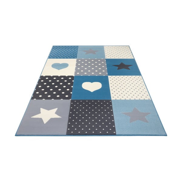 Covor albastru pentru copii 220x160 cm Pretty Patchwork - Hanse Home-image-3