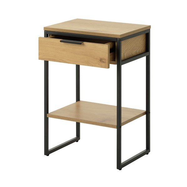 Măsuță auxiliară cu aspect de lemn de stejar 30x40 cm Cesura – Unique Furniture-image-2