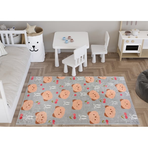 Covor pentru copii gri-maro lavabil 160x230 cm Cute Teddies – Vitaus-image-1