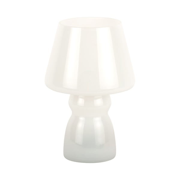 Veioză albă LED cu abajur din sticlă (înălțime 25,5 cm) Classic – Leitmotiv