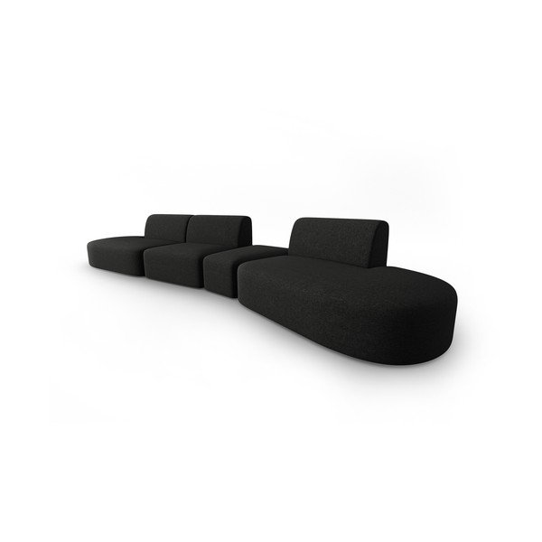 Canapea neagră 412 cm Shane – Micadoni Home-image-1