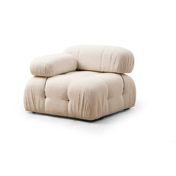 Modul pentru canapea crem cu tapițerie din stofă bouclé (partea stângă ) Bubble – Artie