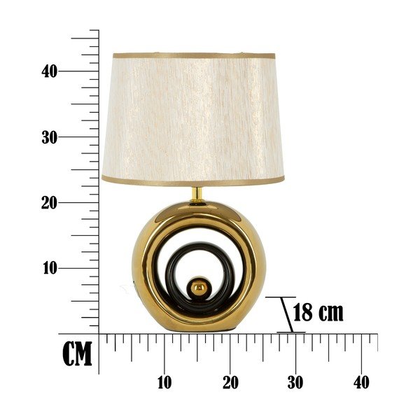 Veioză cu o construcție aurie Mauro Ferretti Round, alb-image-2