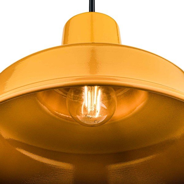Lustră galben ocru din metal ø 32 cm Pawn – Squid Lighting-image-3