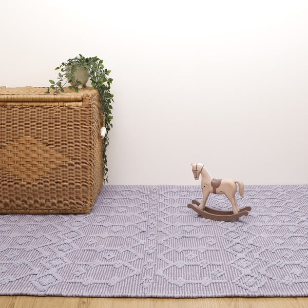 Covor din bumbac lucrat manual Nattiot Blonder, 110 x 170 cm, gri-image-4