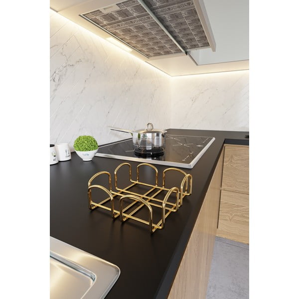 Suport de șervețele Homefesto Kare, auriu-image-4