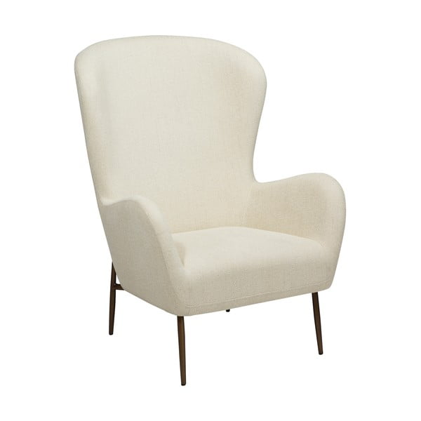 Fotoliu crem cu tapițerie din țesătură bouclé Glam – DAN-FORM Denmark