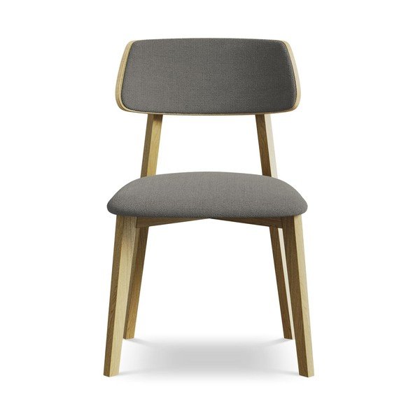 Scaun de dining gri din lemn masiv Niu – Makamii-image-1