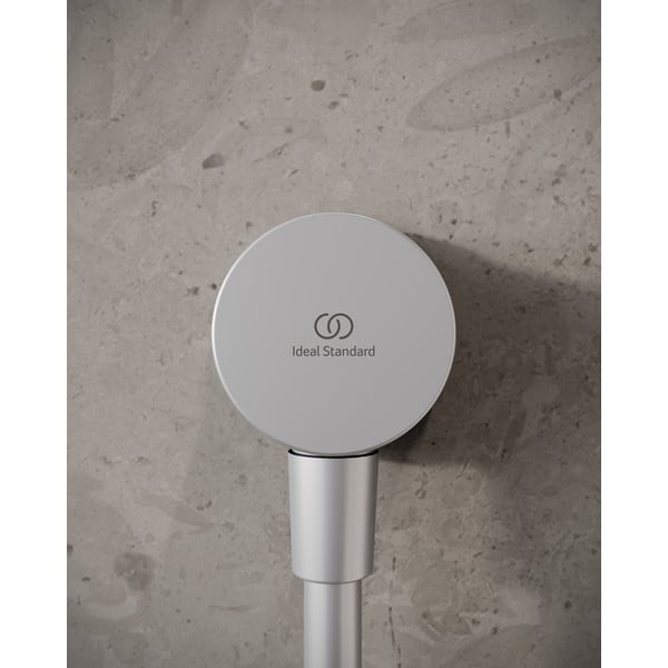 Componentă de conectare pentru duș argintiu-mat din metal IdealRain – Ideal Standard-image-1