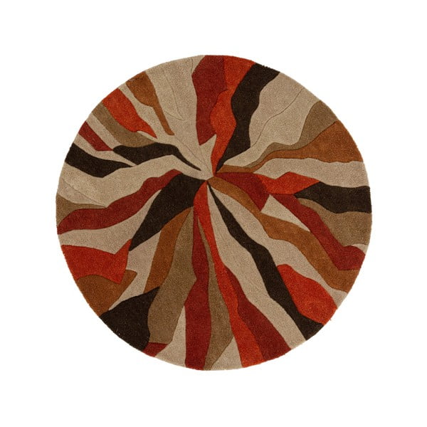 Covor Flair Rugs Splinter, ⌀ 135 cm, portocaliu