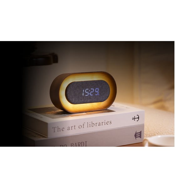 Ceas deșteptător digital Lumos Walnut – Gingko-image-4
