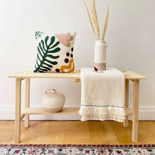 Față de pernă cu broderie Inu Joynodes Lotus, 43 x 43 cm-image-1