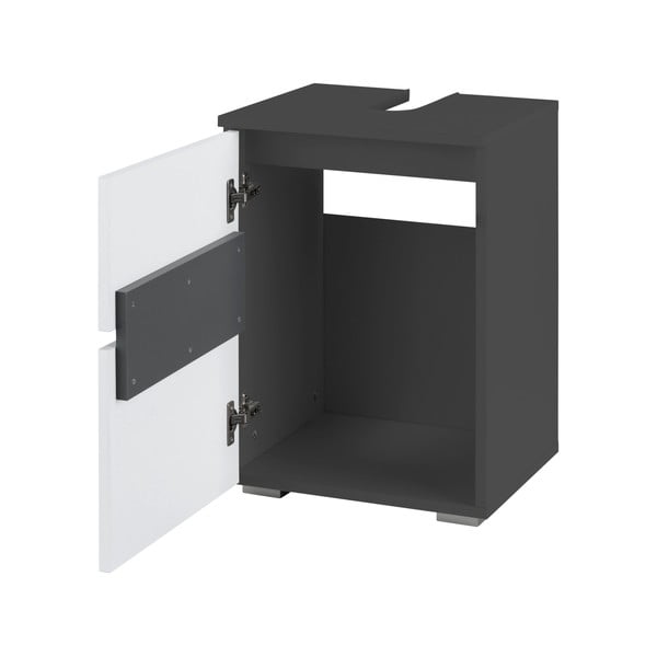 Dulap sub chiuvetă alb/gri antracit 40x55 cm Wisla – Støraa-image-2