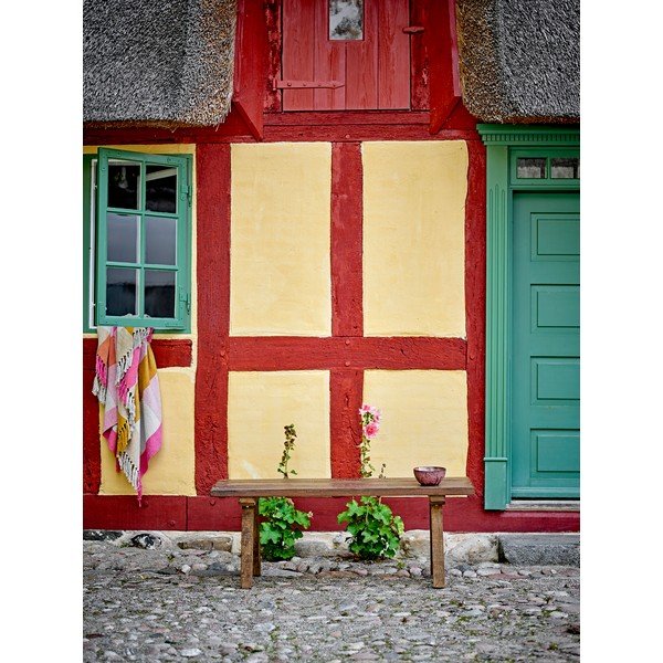 Bancă de grădină în culoare naturală din lemn masiv Brosse – Bloomingville-image-1