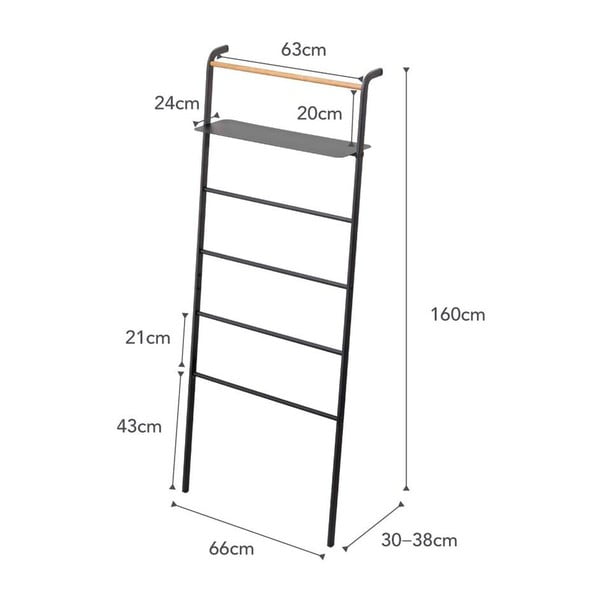 Cuier YAMAZAKI Tower Ladder, negru-image-3