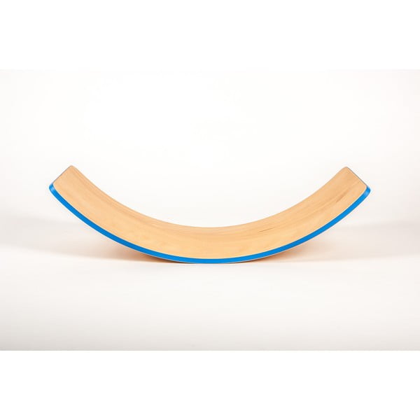 Placă de echilibru din lemn de fag Utukutu, lungime 82 cm, margine albastră