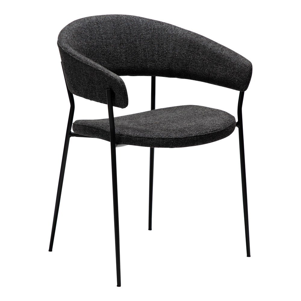 Scaun de dining negru cu cotiere Reboot – DAN-FORM Denmark