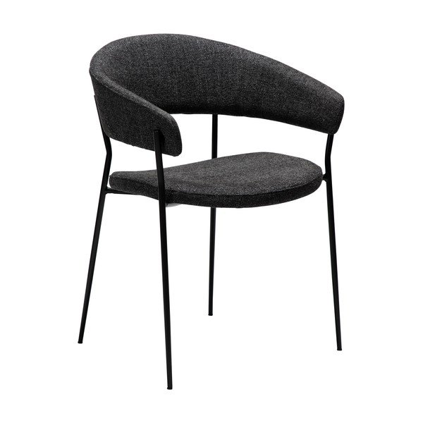 Scaun de dining negru cu cotiere Reboot – DAN-FORM Denmark
