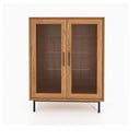 Vitrină din lemn de stejar 97x125 cm Abies – The Beds