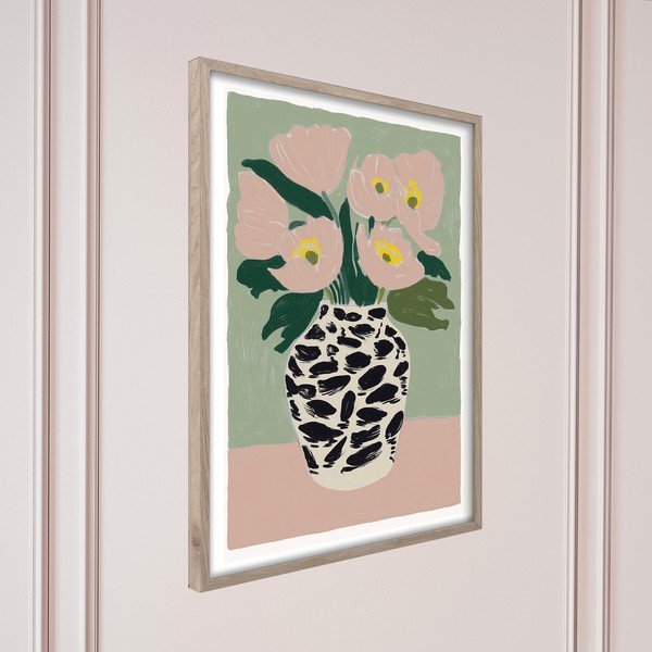 Tablou cu ramă imprimat 50x70 cm Spotted Vase – Styler-image-4