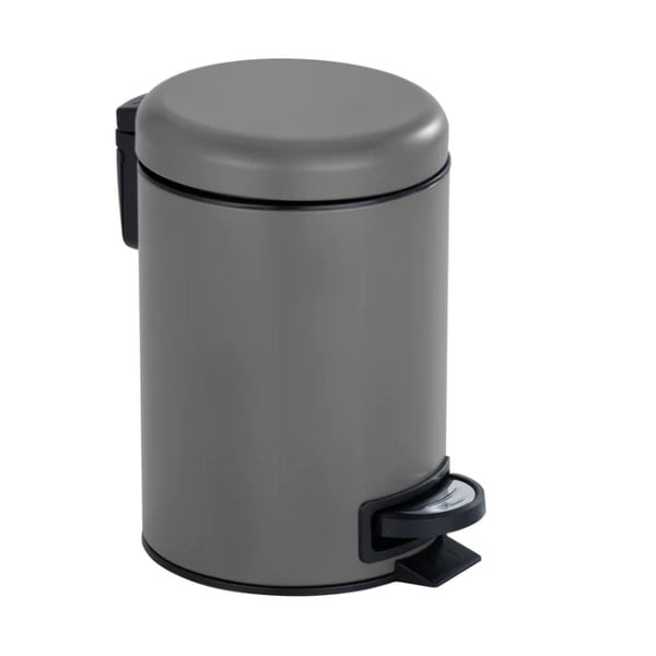 Coș de gunoi gri cu pedală din oțel 3 l Leman – Wenko