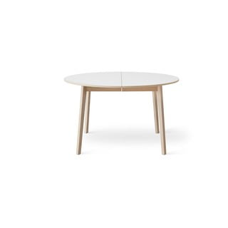 Masă dining extensibilă cu blat alb Hammel Single Ø130