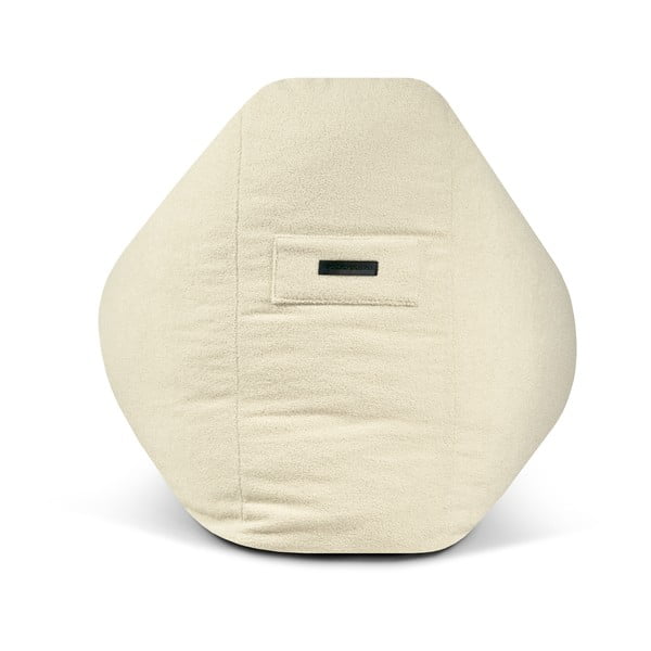 Fotoliu bean bag gri deschis cu tapițerie din țesătură bouclé Snug 100 – SLOWDOWN-image-4