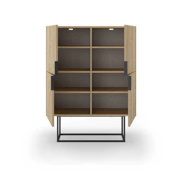 Dulap în culoare naturală cu aspect de lemn de stejar 100x130 cm Titan – Marckeric-image-3